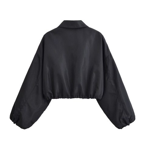Completi Da Donna Con Giacca Corta Con Zip E Gonna Midi A Linea Tinta Unita Manica Lunga Capispalla Moda Streetwear