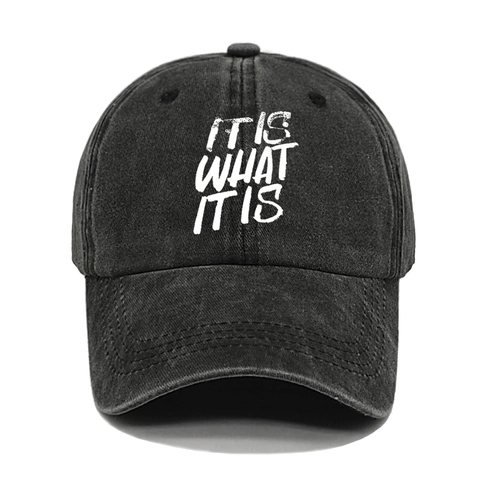 Berretto Da Baseball In Cotone Lavato Vintage Cappello Da Sole Retro Con Stampa Lettere It Is What It Is