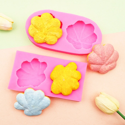 Silicone Mold Simulation Shell Flower Leaf DIY Handmade Soap Candle Resin Craft Cake Decorating Baking Tool