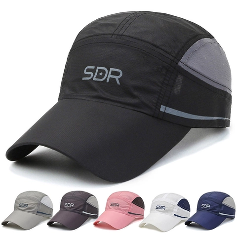 Cappello Da Baseball Asciugatura Rapida Mesh Traspirante Protezione Solare Sport Corsa All'aperto Con Striscia Riflettente