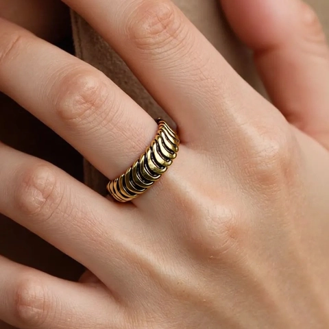 Anillos Abiertos de Cobre Punk Vintage Para Mujeres Hombres Anillo Ajustable de Cadena de Estrella Joyería de Moda Gótica Anillo de Dedo