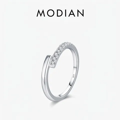 Adjustable Ring 925 Sterling Silver Moissanite D Color VVS1 Round Brilliant Cut Stacking Simple Jewelry For Women Gift