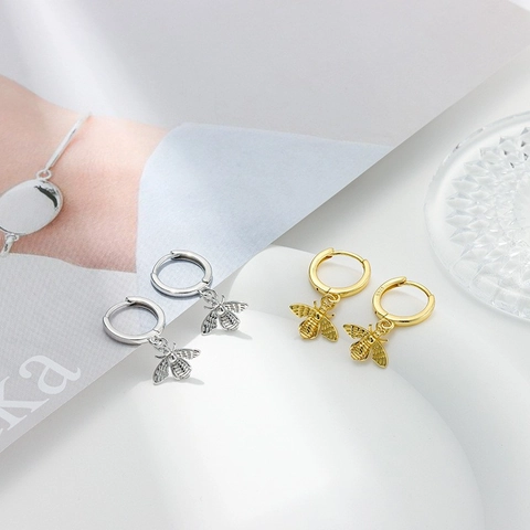 Orecchini a Cerchio in Argento Sterling 925 Geometrici con Zirconia per Donna Gioielli di Moda con Pendenti a Nappa Corta