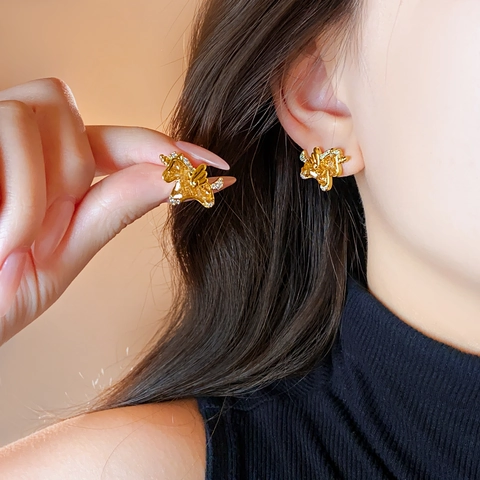 Pegasus Einhorn Ohrstecker Mit 925 Sterling Silver Earring Post Vergoldet Zirkon Tier Schmuck Für Damen