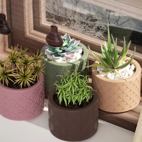 Relief Pattern Silicone Mold Cylindrical For DIY Candle Jar Cement Flower Pot Storage Box With Matching Lid Decorative Crafting