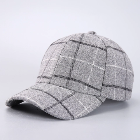 Berretto da Baseball Vintage a Quadretti Pied de Poule per Uomo Donna Inverno Caldo Spesso Regolabile Retro Stile Britannico