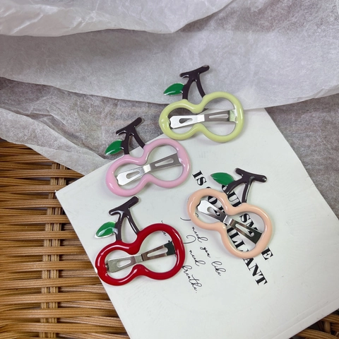 Pinces À Cheveux Fruits Mignonnes Fraise Cerise Ananas Métal BB Clips Pour Enfants Filles Accessoires Cheveux Kawaii
