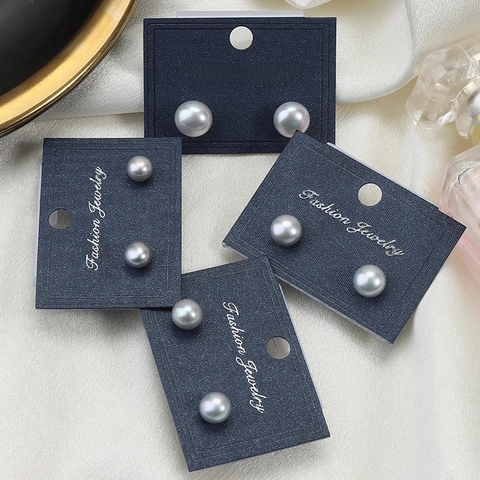 Elegant Irradiated Grey Freshwater Pearl Stud Earrings With 925 Sterling Silver Earring Post For Women Minimalist Jewelry