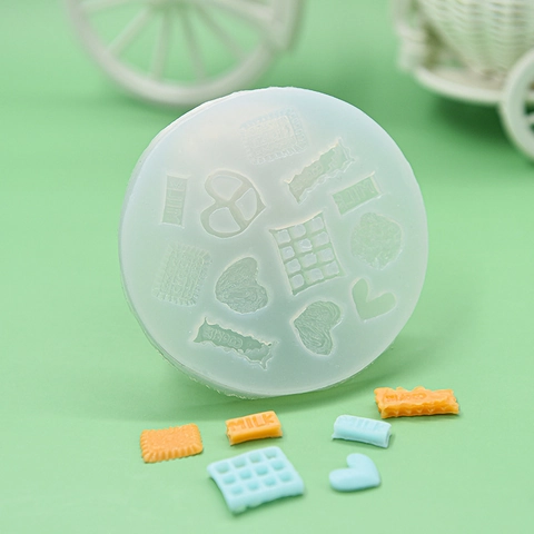 Silikonform Verschiedene Formen Herz Keks Waffel Schokolade Für DIY Harz Ton Kuchen Fondant Dekoration Rund Klar