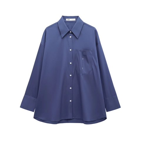 Women Long Sleeve Blouse Shirt Polyester Cotton Solid Color Lapel Collar Single Breasted Casual Elegant Versatile