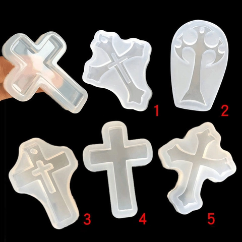 Kruisvorm Siliconen Cakevorm Spiegeloppervlak Retro DIY Sieraden Hanger Hars Ambacht Handgemaakte Accessoire Tool