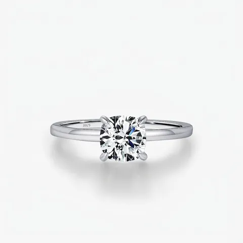 Moissanite Ring 925 Sterling Silver D Color VVS1 Sparkling Chic Jewelry For Women Engagement Proposal