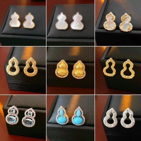 Orecchini A Lobo A Zucca Per Donna Lega Madreperla Perla Artificial Zirconia Con Perno In Argento Sterling 925 Vintage