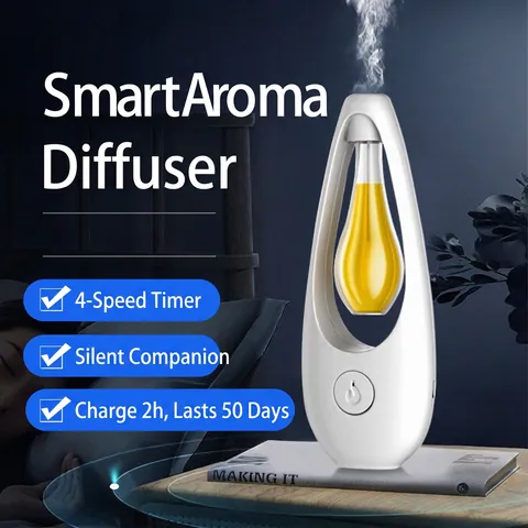 Smart Automatic Aroma Diffuser Fragrance Dispenser Wall Mounted USB Rechargeable Essential Oil Mist Maker For Home Office