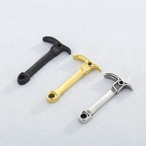 Dijes De Herramientas Miniatura Acero Inoxidable Pico Martillo Llave Destornillador Colgantes Para Accesorios De Creación De Joyas DIY