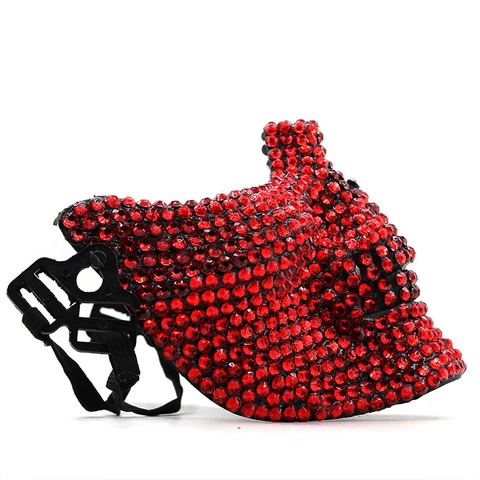 Strass Halbgesichtsmaske Luxus Totenkopf Maskerade Party Kostüm Requisiten Halloween Bühne Performance Für Damen Herren