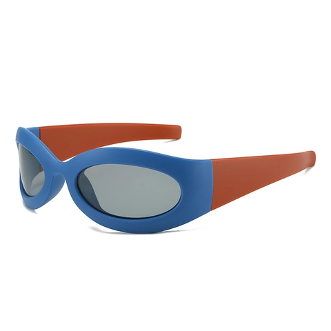 Occhiali Da Sole Sportivi Polarizzati Protezione UV400 Montatura PC Lenti Resina Retro Ovali Cat Eye Uomo Donna