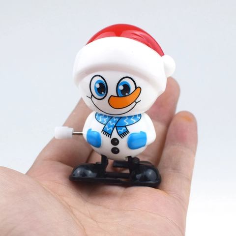 Giocattolo Di Pupazzo Di Neve A Molla Camminante Meccanico Scuotendo La Testa Plastica ABS Regalo Di Natale Carino Novità