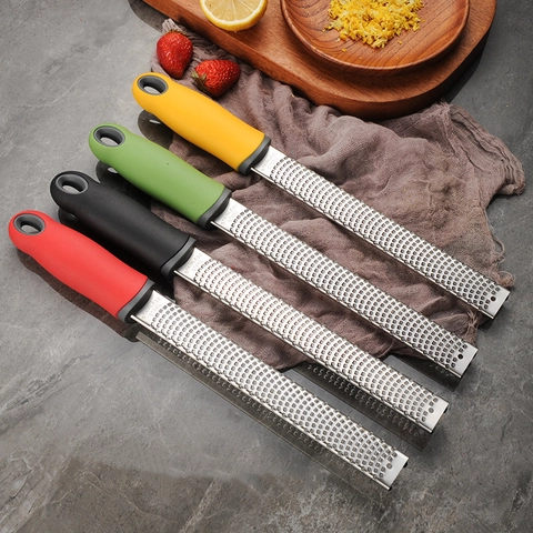 Manual Handheld Cheese Grater And Lemon Zester Stainless Steel Blade With Protective Cover Anti Slip Handle For Kitchen