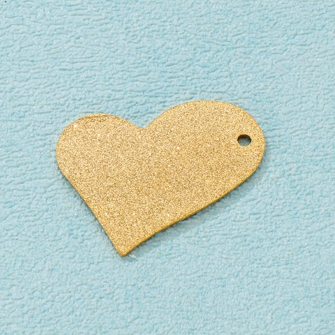 Herzanhänger Edelstahl Mattiert Vergoldet Hohl Einloch DIY Schmuckherstellung Zubehör Für Damen Halskette