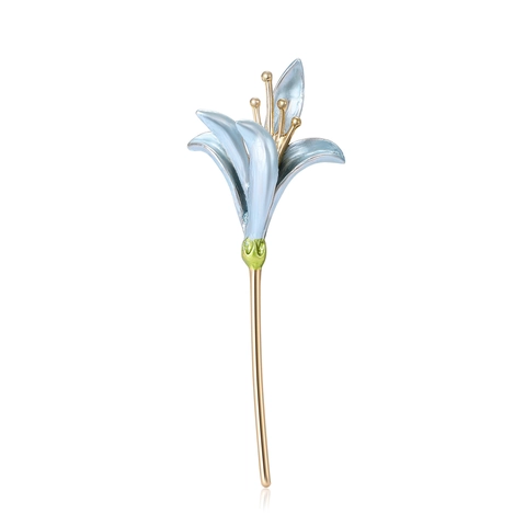 Broche de Flor de Narciso de Aleación y Esmalte para Mujer Alfiler Floral de Strass Galvanizado de Conservación de Color Joyería Boda