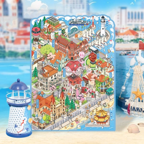 Adesivi Paesaggio Urbano Miniatura Impermeabile PET Edifici Emblematici DIY Scrapbooking Decorazione Illustrazione Cartoni Animati