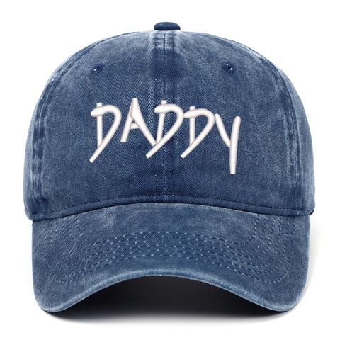 Casquette De Baseball Coton Lavé Broderie Daddy Vintage Distressed Réglable Chapeau Soleil Décontracté Extérieur