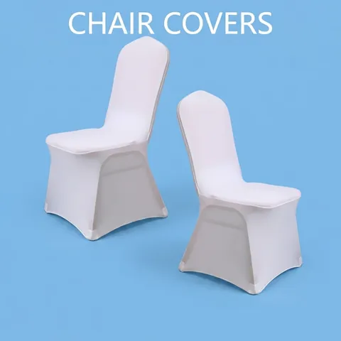 Universal Stretch Chair Cover Polyester Spandex Elastic Seat Protector For Wedding Hotel Banquet Dining Room Washable