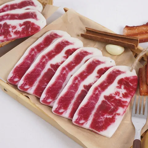 Artificial Beef Slices Realistic PVC Food Model Meat Texture Photography Props Hanging Ornament Novelty Simulation Toy