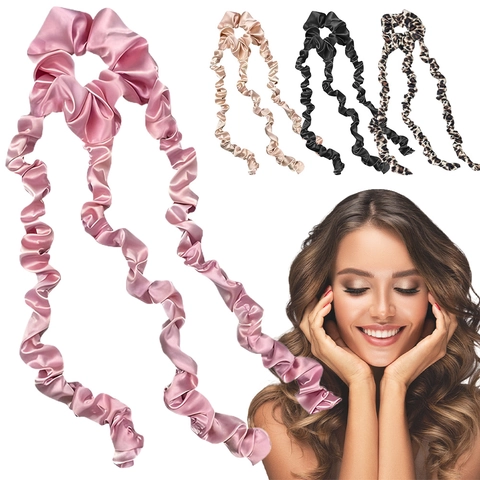 Heatless Hair Curler Jellyfish Shape Satin Satin Ribbon Scrunchie Sleep Overnight Curls Styling Tools For Women