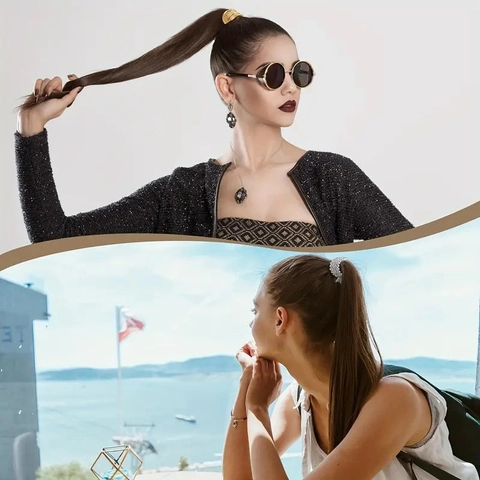 Pinza Para Pelo Coleta Alta Metal Diamantes De Imitación Garra Tiburón Fija Elegante Accesorios Para El Cabello Mujer