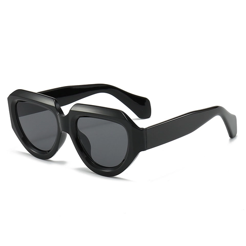 Geometric Irregular Sunglasses Plastic Thick Frame UV400 Protection Streetwear Hip Hop Trendy Fashion For Men Women