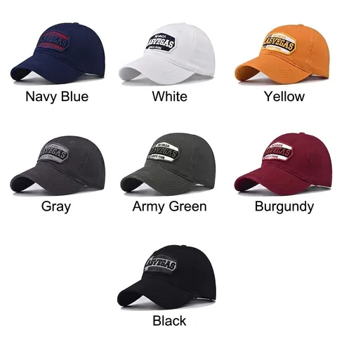 Las Vegas Stickerei Baseballkappe Baumwolle Verstellbar Vintage Amerikanisch Retro Outdoor Freizeit Sport Hut Für Herren Damen