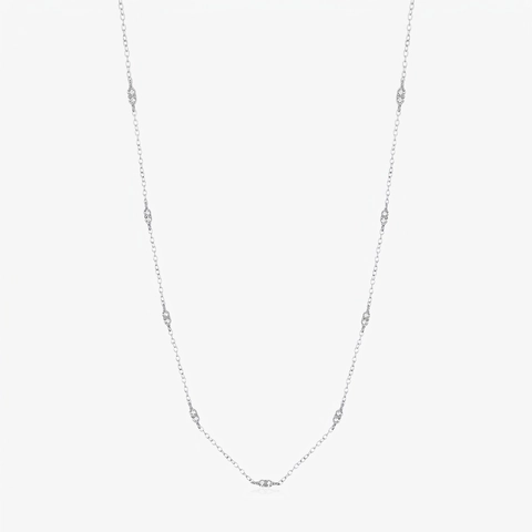 Collana Girocollo In Argento Sterling 925 Con Zircone Scintillante Per Donna Catena Per Clavicola Elegante
