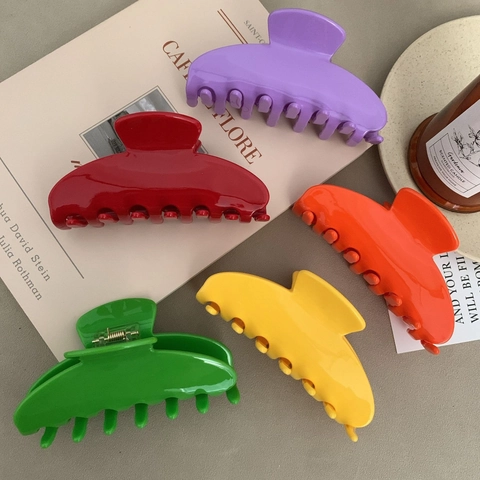 Large Acetate Hair Claw Clips Fashion Candy Colors Non-Slip Strong Hold Shark Clips Hair Accessories For Women Thick Hair