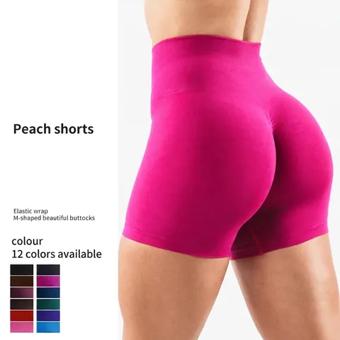 Women High Waisted Yoga Shorts Seamless Scrunch Butt Lifting Fitness Gym Running Athletic Workout Biker Shorts