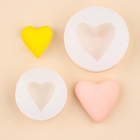 Heart Shaped Silicone Mold DIY Fondant Chocolate Cake Decorating Tool Handmade Soap Candle Plaster Aromatherapy Stone Making