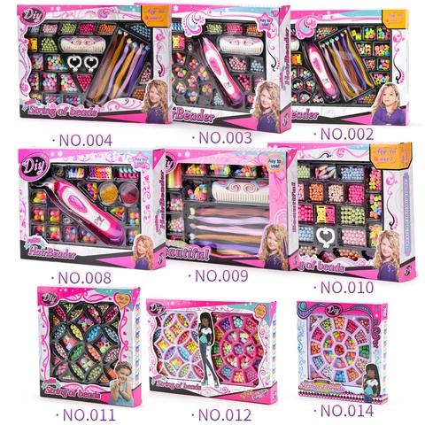 Meisjes DIY Haarvlechter Sieraden Maken Kit Kleurrijke Kralen Mode Styling Tool Educatief Handwerk Speelgoed