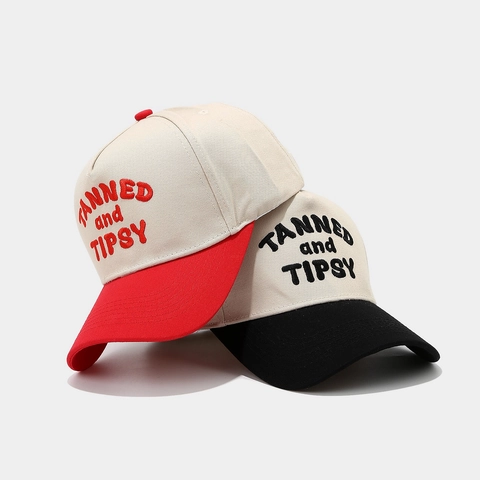 Berretto Da Baseball In Cotone Bicolore Con Lettere Ricamate Regolabile Cappello Da Sole Sportivo Casual Per Uomo Donna