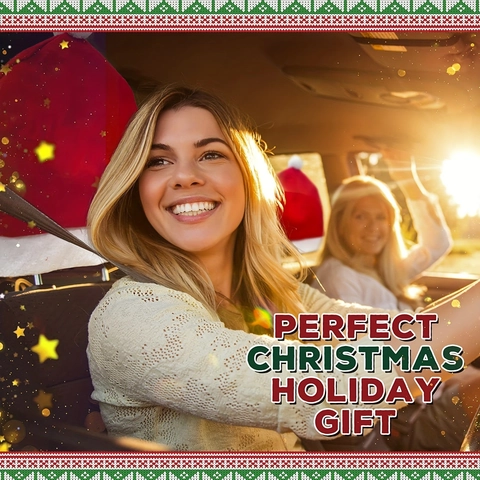 Kerstmuts Auto Hoofdsteunhoezen Rood Wit Non-Woven Fluweel Stof Kerst Vakantie Voertuig Interieur Feest Decoratie