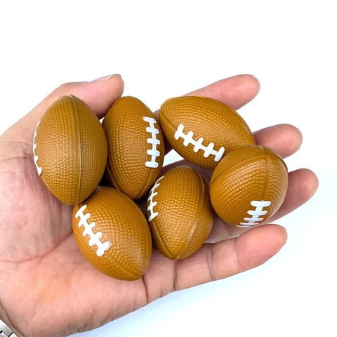 Mini American Football Rugby Toy PU Foam Stress Relief Squeeze Ball Brown Elastic Soft Toy For Kids Party Favors Novelty