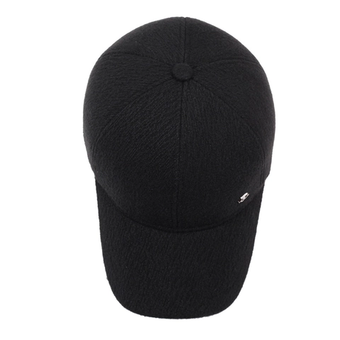Gorra De Béisbol De Mezcla De Lana Con Orejeras Forro Polar Cálida Cortavientos Invierno Al Aire Libre Para Hombres