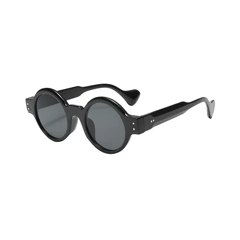 Occhiali Da Sole Rotondi Retro Punk Protezione UV400 Montatura In PC Decoro Con Rivetti Per Donne Viaggi All'aperto