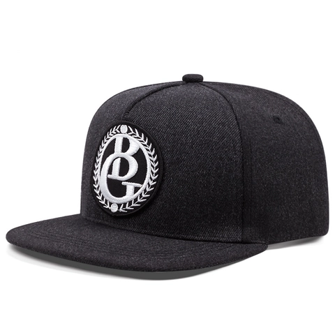 Snapback Hut Flache Krempe Baseballkappe Acryl Twill Bestickt Rund Patch Hip Hop Streetwear Verstellbar Herren Damen