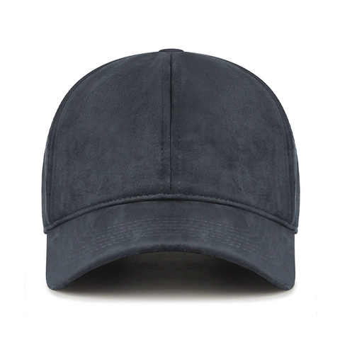 Winter Warm Fleece Lined Baseball Cap Suede Like Polyester Solid Color Adjustable Metal Buckle Windproof Casual Hat