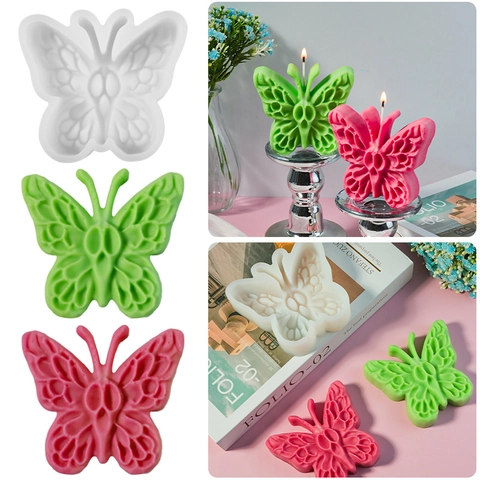 Butterfly Skull Shadow Silicone Mold DIY Aromatherapy Candle Gypsum Plaster Resin Casting Craft Tool Home Ornament