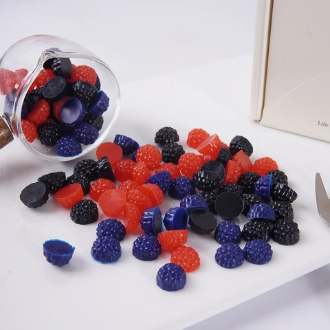 Modèle De Simulation Réaliste De Mini Mûre Et Framboise En Résine Accessoires De Bricolage Pour Décoration De Maison De Poupée