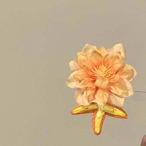 Stoffblume Seestern Haarklammern Entenschnabel Clip Handgefertigt Strand Sommer Urlaub Süß Elegant Damen