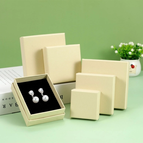 Minimalistische Schmuckschatulle Aus Karton Mit Schwammeinsatz Für Ringe Ohrringe Halskette Papier Geschenkverpackung Für Hochzeit