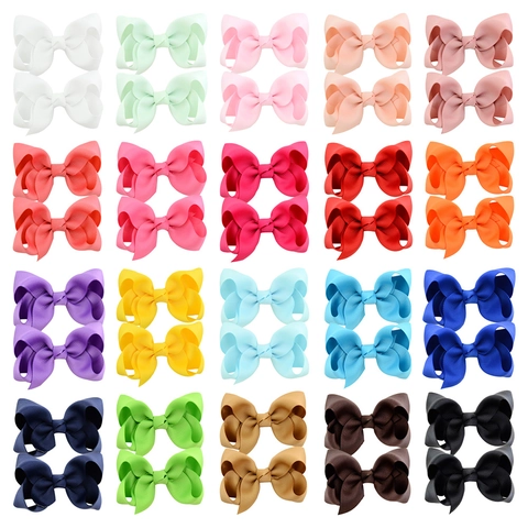 Grosgrain Ribbon Bow Hair Clips Alligator Clips Colorful Fashion Hairpins For Baby Girls Kids Toddlers